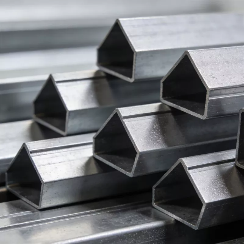 Tube carré à coins pointus